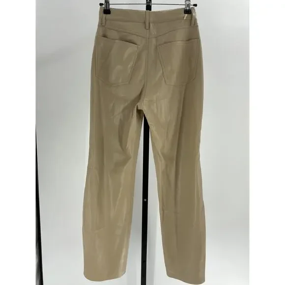 Nanushka 'Zoey' Beige Polyester Cropped Flared Pants Size XS Trousers